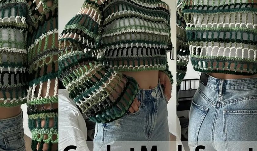 Meril Crochet Knit Cap Sleeve Top main image 1