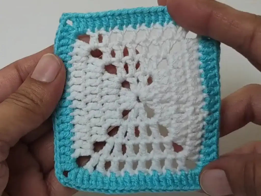 Create multiple crochet squares to combine into larger projects like blankets or bags.
