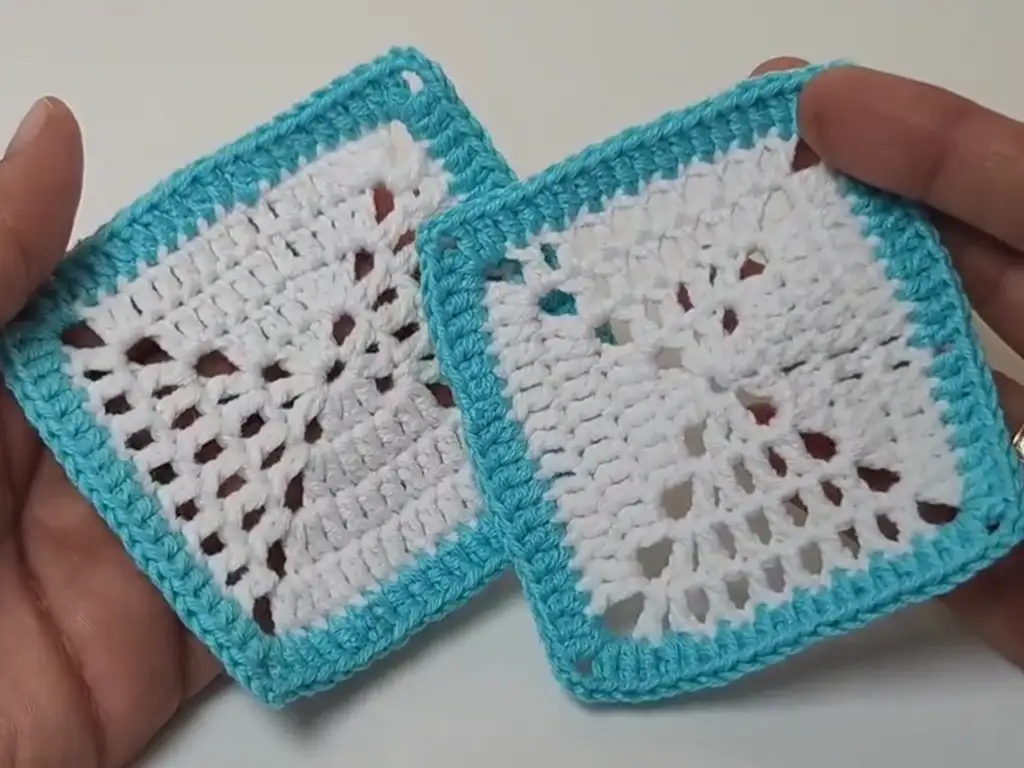 Create multiple crochet squares to combine into larger projects like blankets or bags.