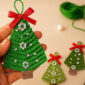Easy crochet Christmas tree ornament for beginners – handmade holiday décor idea