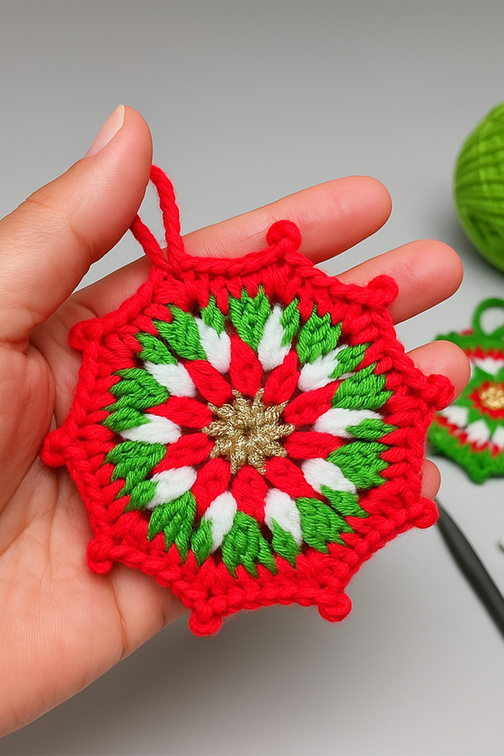 Easy Crochet Christmas Tree Ornament Free Pattern