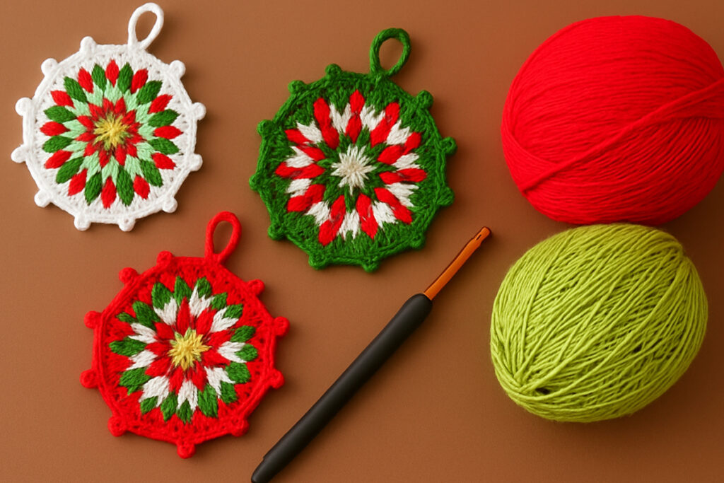 Easy Crochet Christmas Tree Ornament Free Pattern