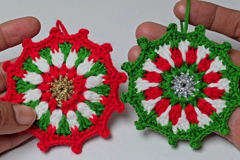 Easy Crochet Christmas Tree Ornament Free Pattern